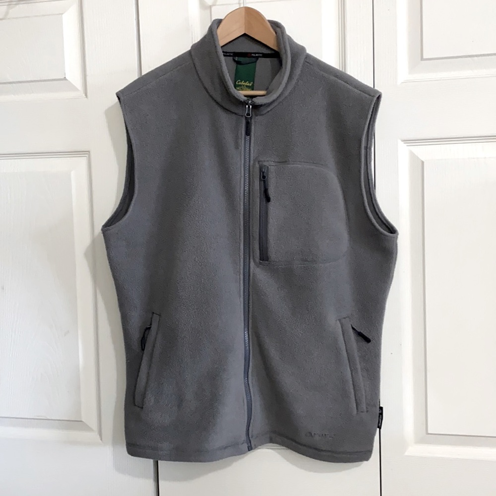 Men’s Cabela’s Polartec Fleece Vest - Gray - Large/TALL